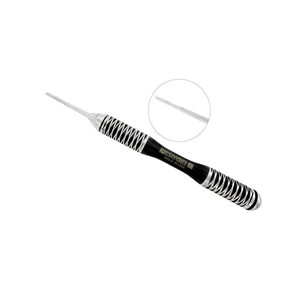 Periotomo Power Flex: recto, de un solo extremo, de titanio 