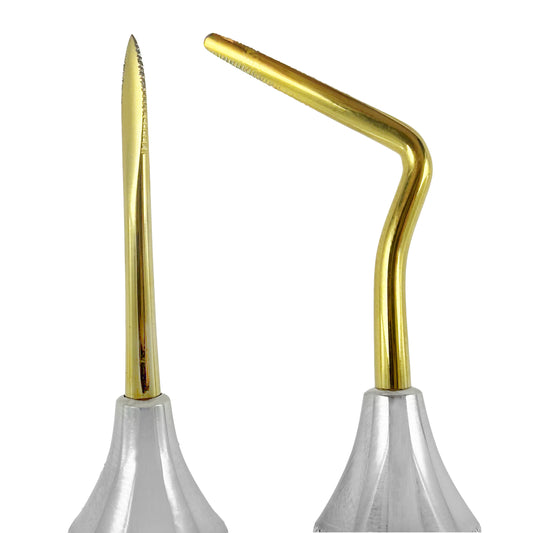 1930-4G Power Flex double-ended periotome buccal lingual with universal pick close up titanium tip for periodontal ligament separation