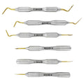 Kit de périotome et d'extraction radiculaire Power Flex, titane – Ensemble de 8 