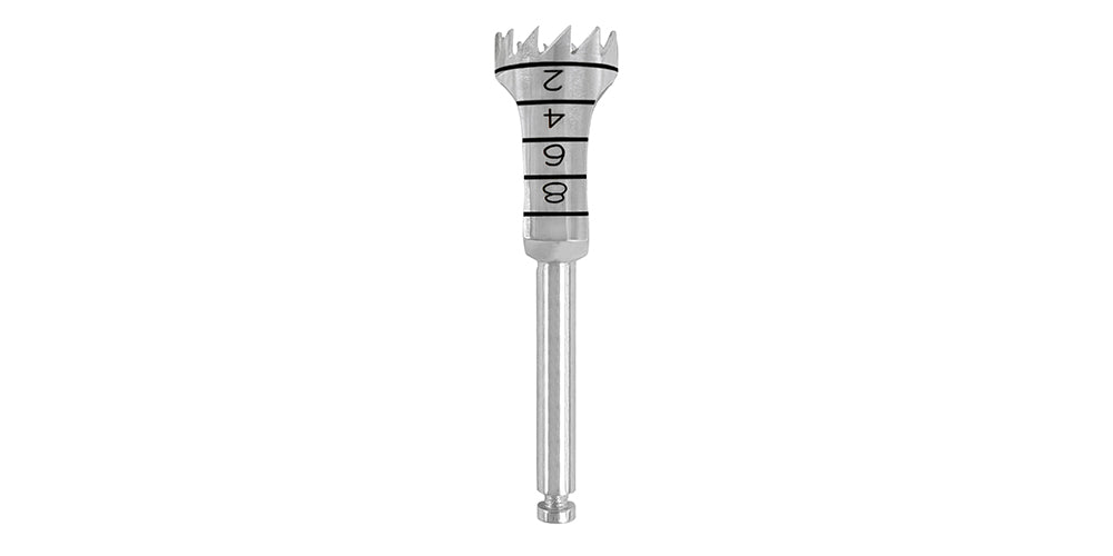 TREPHINE BUR SHORT SINK 7mm / 6.2mm X 12.5mm , TOTAL LENGTH 27.5mm