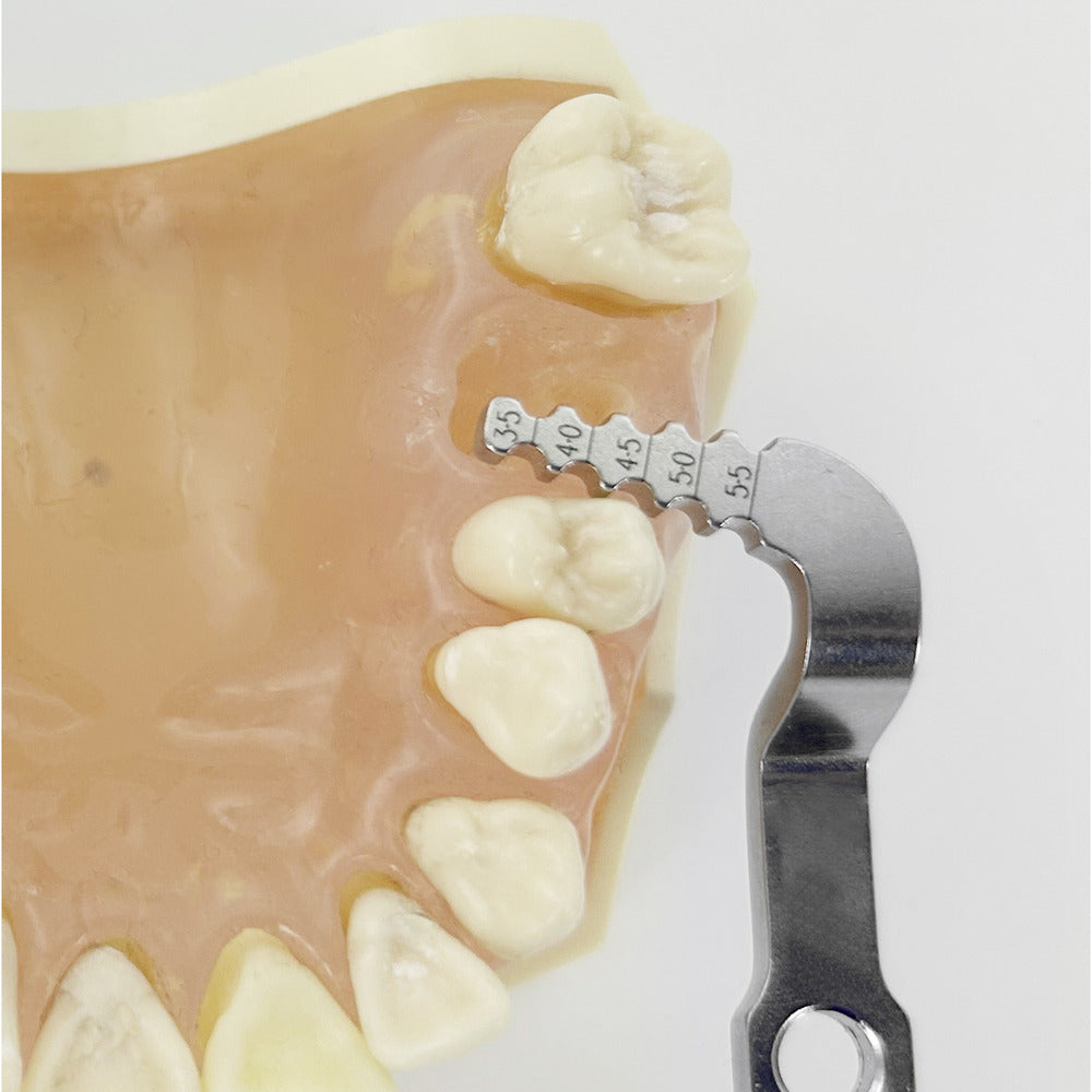 Adjacent implant placement guide from Power Implant Guide Kit used for measured implant spacing