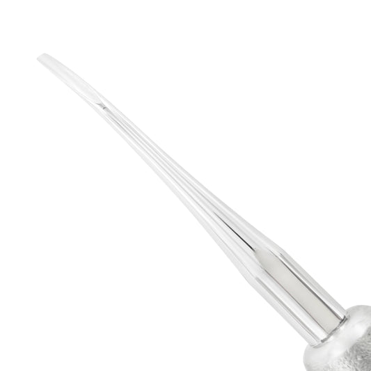 Close-up of the 2 mm curved blade on the Luxator – Curved, 2 mm