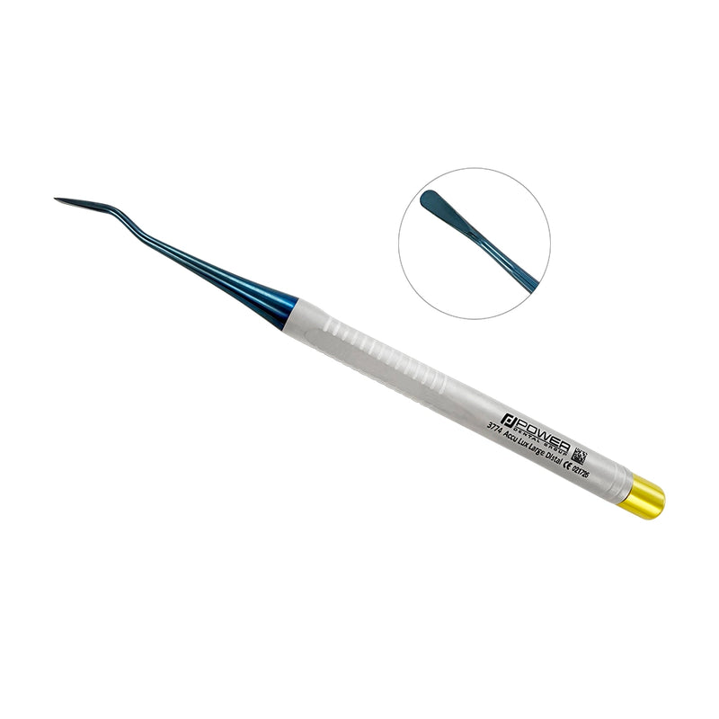 Accu Lux-Tome Luxating Elevator – Large Distal, Serrated, Titanium