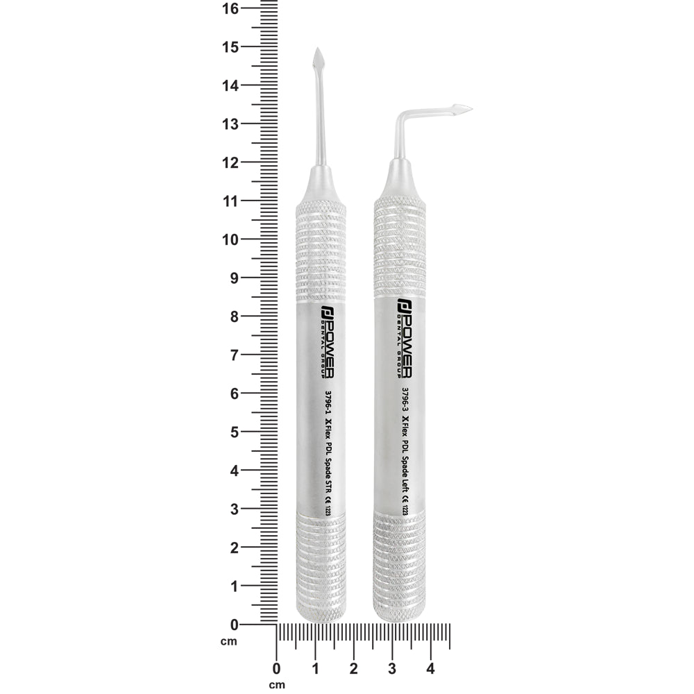 Kit de luxateurs Power Flex Spade Accu – Dentelés, ensemble de 4