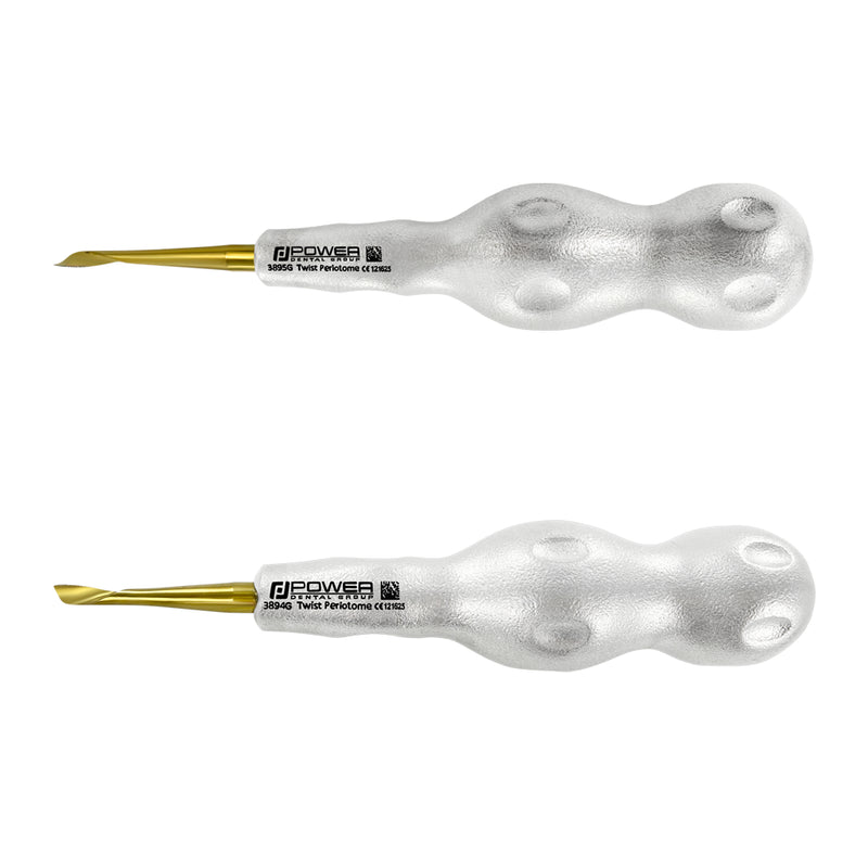 Kit de périotome antérieur Power Twist – 4 mm STR L/R, titane, lot de 2
