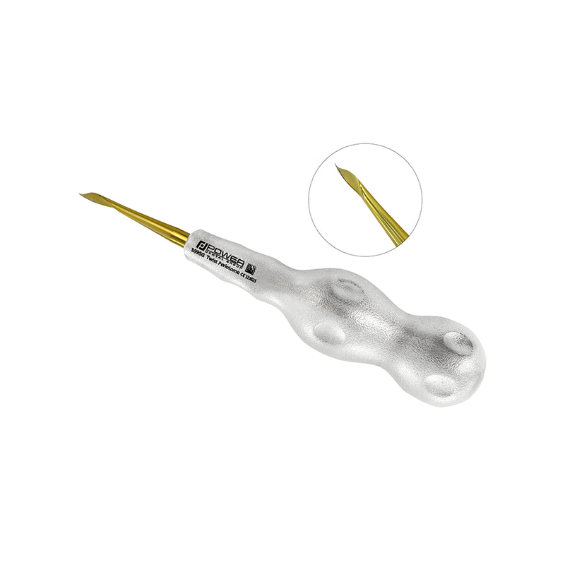 Périotome Power Twist antérieur 4 mm, droit – Droit, Titane 