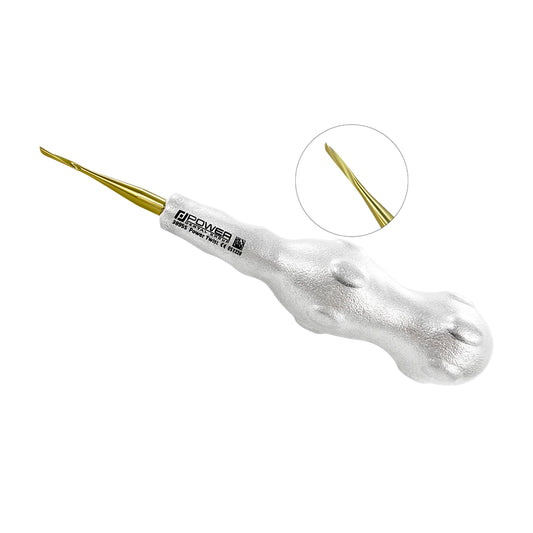 Power Twist Root Tip Pick – 2 mm, Straight Right, Titanium