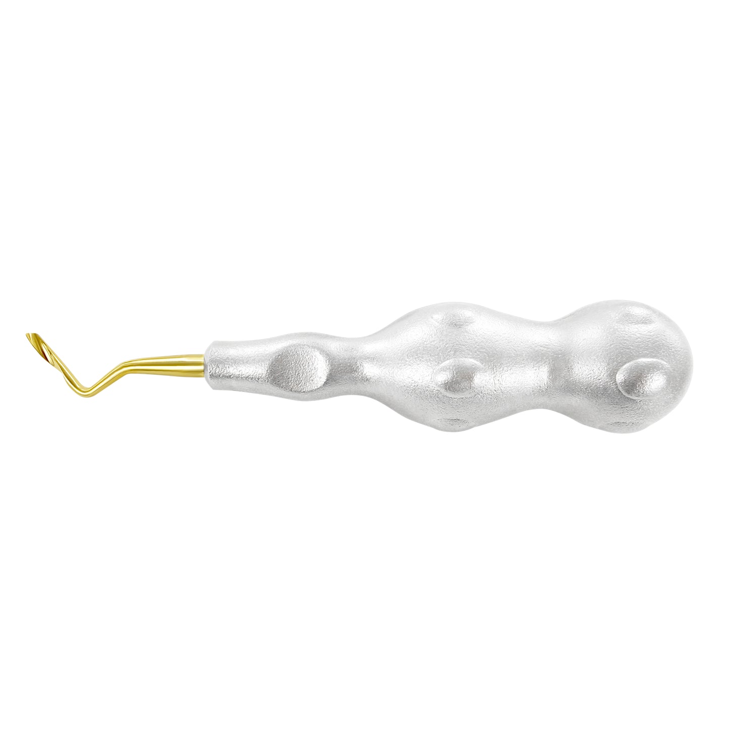 Púa Power Twist Root Tip de 3 mm, curvada a la izquierda, de titanio