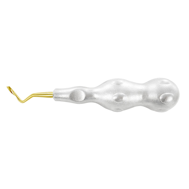 Púa Power Twist Root Tip de 3 mm, curvada a la izquierda, de titanio