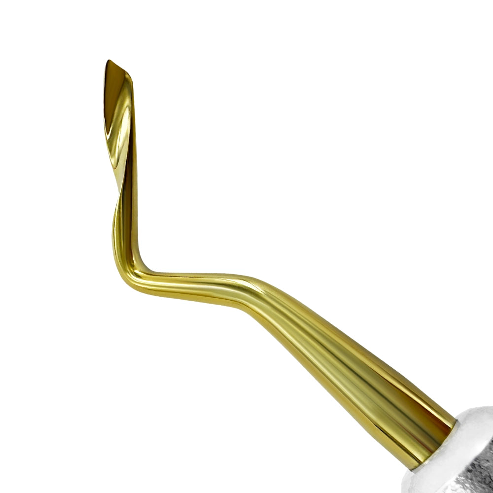 Púa Power Twist Root Tip de 3 mm, curvada a la izquierda, de titanio