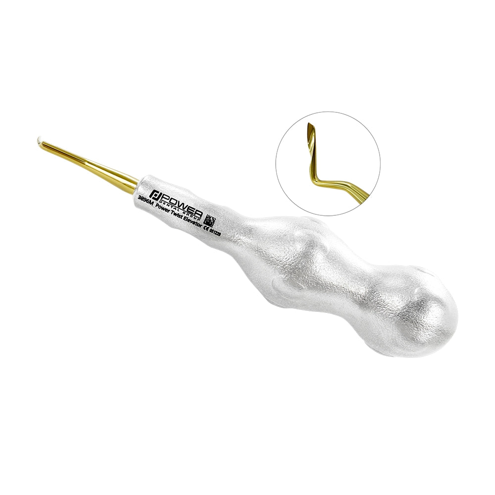Pince à racines Power Twist 3 mm, courbée à gauche, en titane