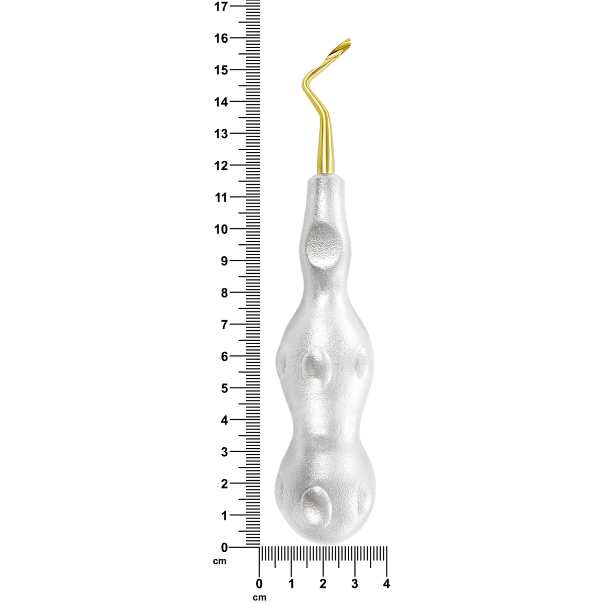 Púa Power Twist Root Tip de 3 mm, curvada a la izquierda, de titanio