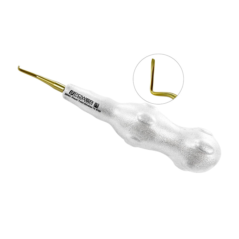Pince à racines Power Twist 2 mm, courbée à gauche, en titane