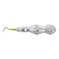 Púa Power Twist Root Tip de 2 mm, curvada a la derecha, de titanio