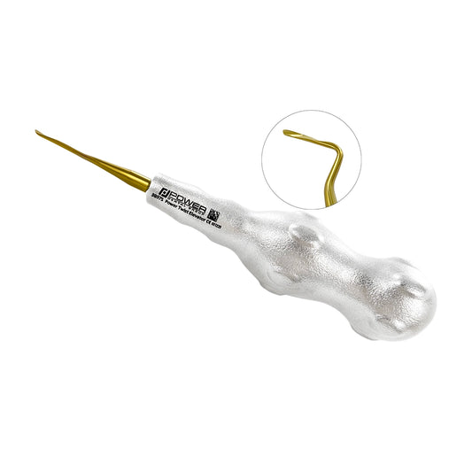 Power Twist Root Tip Pick – 2 mm, Curved Right, Titanium