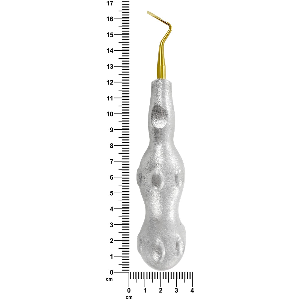 Púa Power Twist Root Tip de 2 mm, curvada a la derecha, de titanio