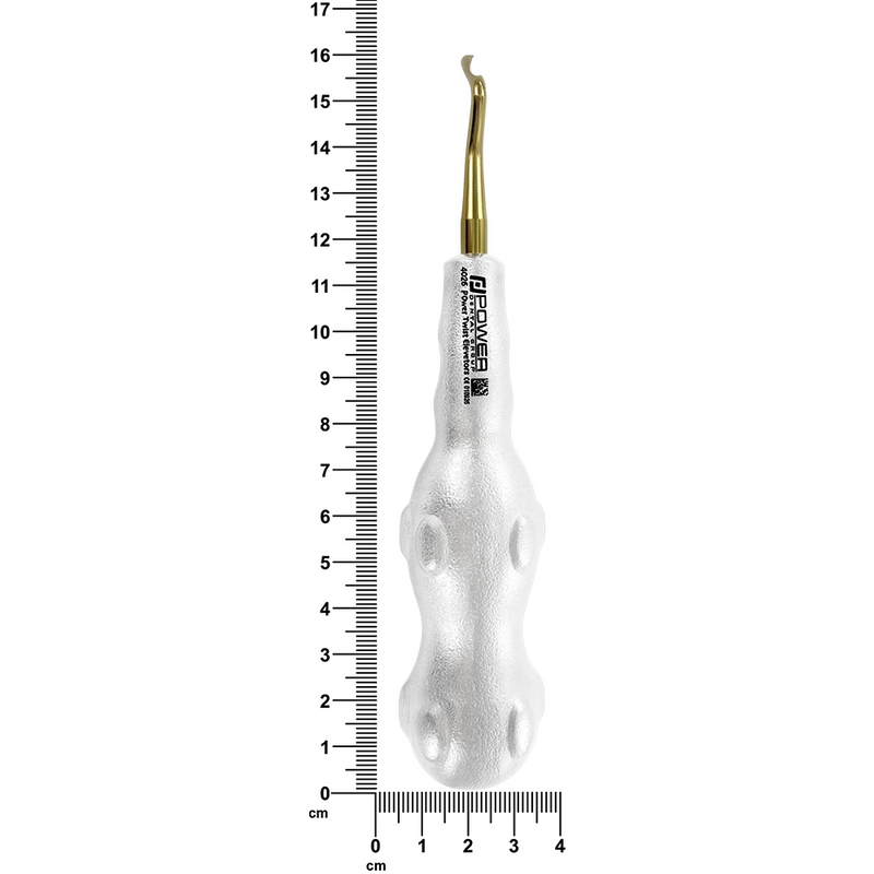 Élévateur Power Twist robuste courbé à gauche – 4 mm, titane 
