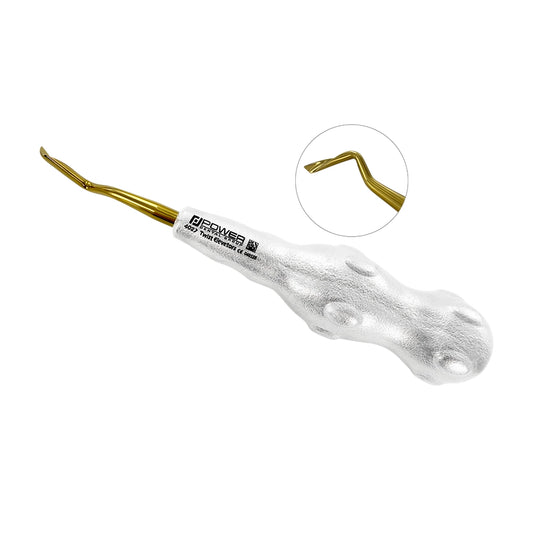 Élévateur Power Twist robuste courbé à droite – 4 mm, titane 