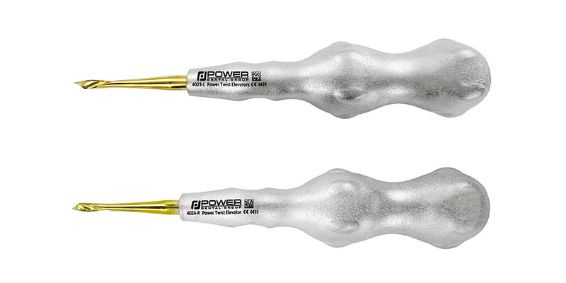 Power Twist Root Elevator Kit – Straight L/R, Titanium, Set of 2
