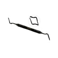 4033MB-3 Power Flex Twist Root Pick – Posterior double-ended instrument shown diagonally with posterior pattern callout in Titanium Black Edition.