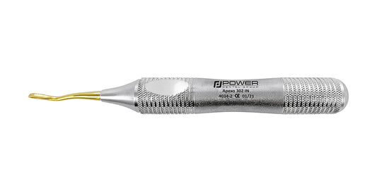 Power Flex Apexo 302 Elevator – Inner Curve, Serrated 2.8 mm, Titanium