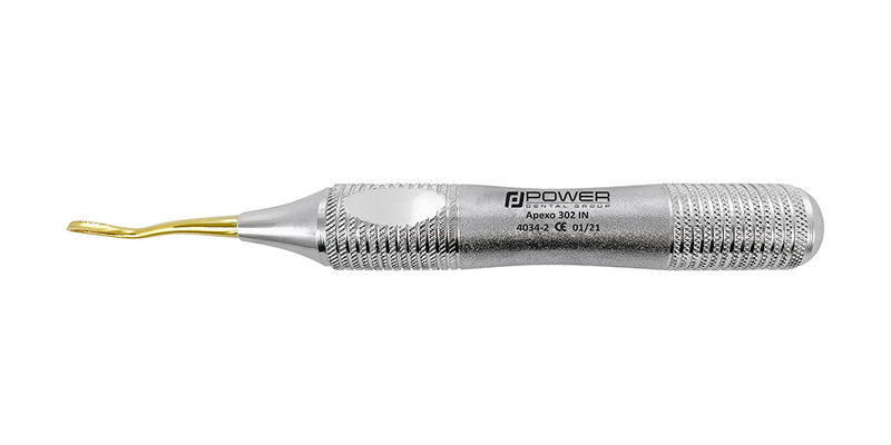 Power Flex Apexo 302 Elevator – Inner Curve, Serrated 2.8 mm, Titanium