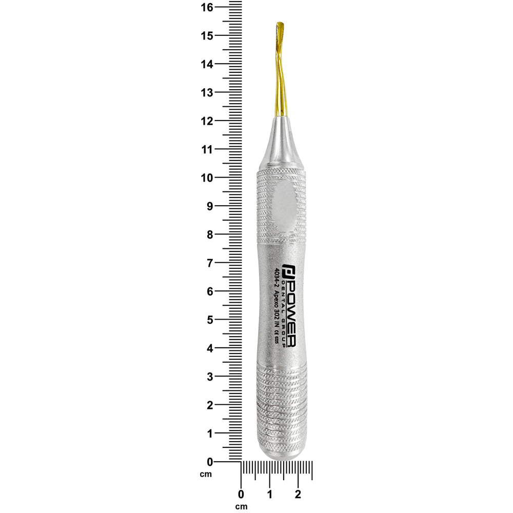 Power Flex Apexo 302 Elevator – Inner Curve, 2.8 mm – Serrated, Titanium