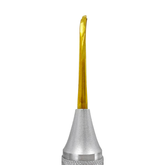 Power Flex Luxator – Curved 3.5 mm – Serrated, Titanium