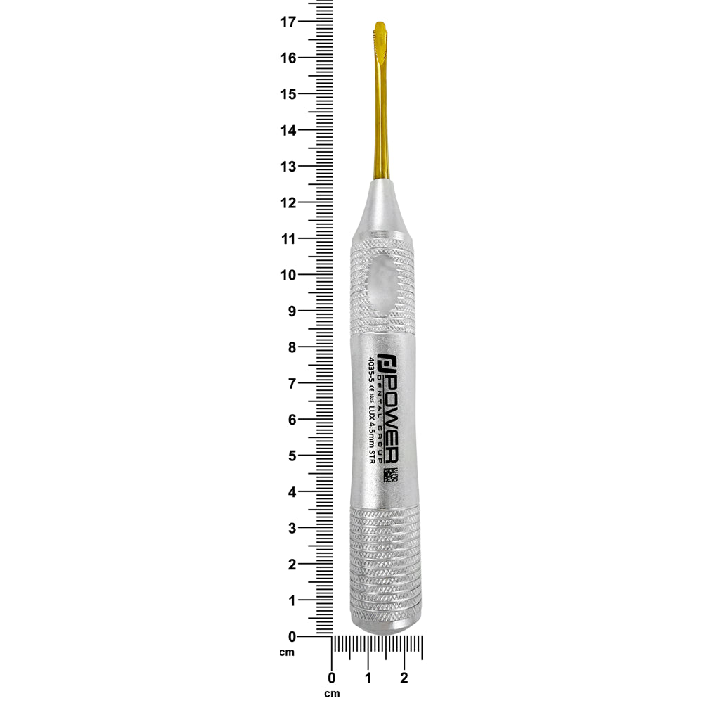 Power Flex Luxator – Straight 4.5 mm – Serrated, Titanium
