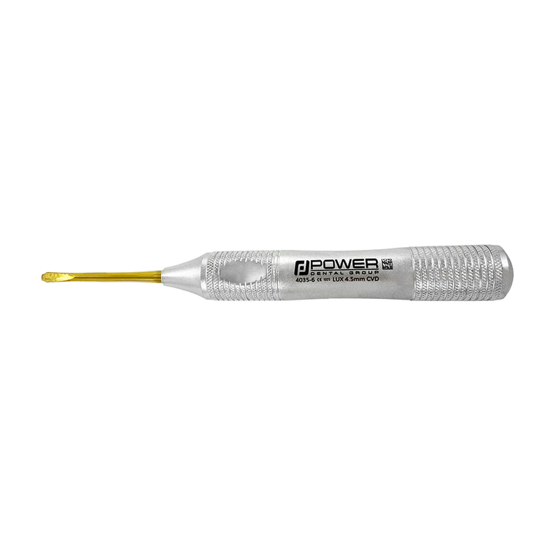 Power Flex Luxator – Curved 4.5 mm – Serrated, Titanium