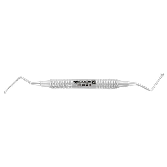 Surgical Curette 85S with 2.8 mm serrated tip, double-ended instrument