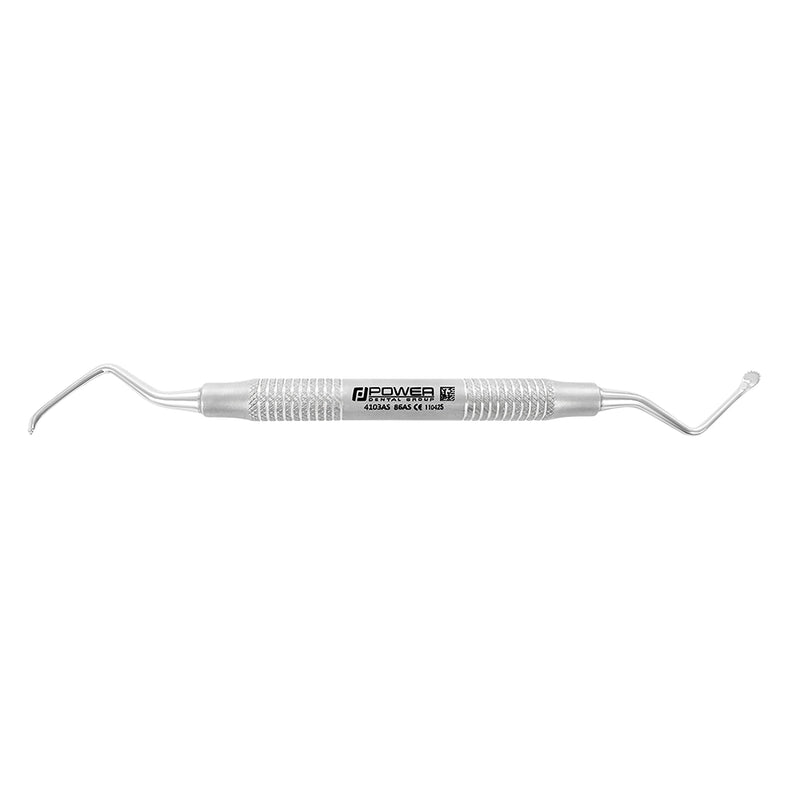 Lucas Surgical Curette 86AS – Serrated, Angled, 3.3 mm