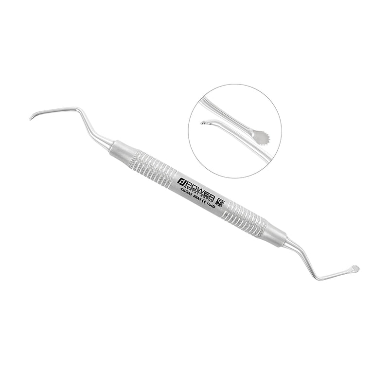 Lucas Surgical Curette 86AS – Serrated, Angled, 3.3 mm