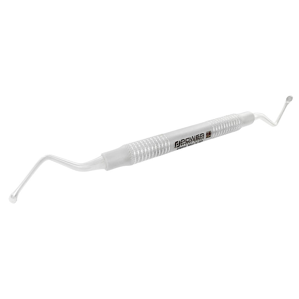 Side view of Surgical Curette 86AS, off-angle double-ended instrument