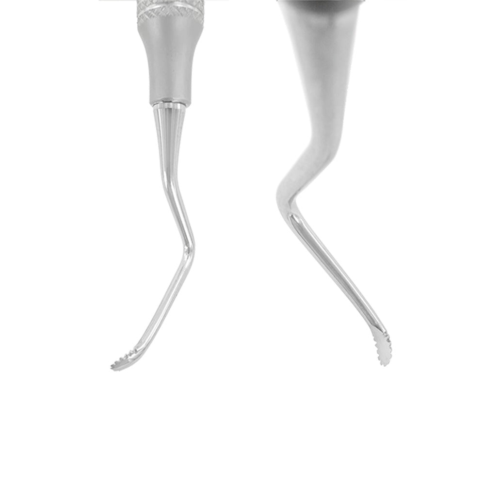 Close-up of serrated 3.3 mm tip on Surgical Curette 86S