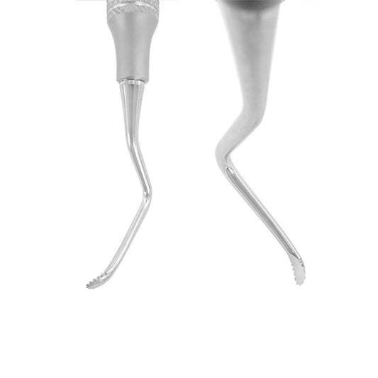 Close-up of serrated 3.3 mm tip on Surgical Curette 86S