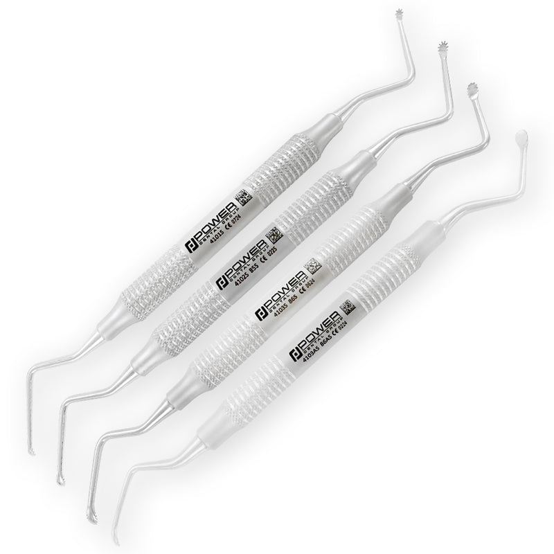 Kit de curetas quirúrgicas dentadas (juego de 4)