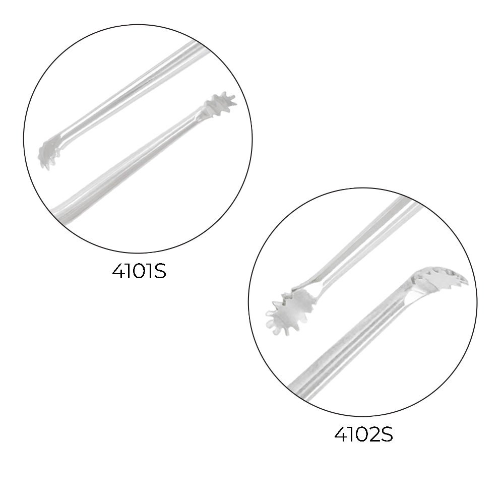 Kit de curetas quirúrgicas dentadas (juego de 4)