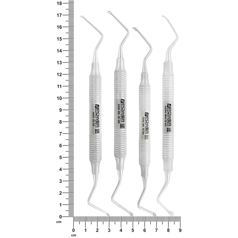 Kit de curetas quirúrgicas dentadas (juego de 4)