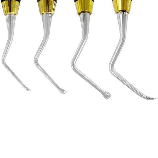 Power Serrated Surgical Curette Kit – Set of 4, Black Edition