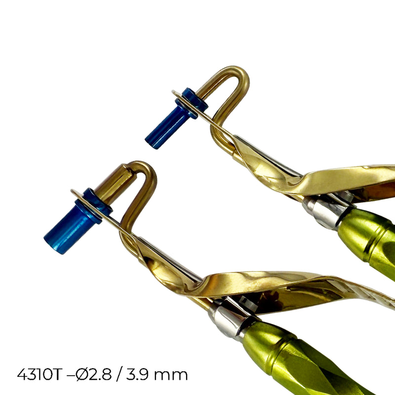 4310T Power Bone Carrier – Double-Ended, Titanium – Ø2.8 / 3.9 mm close-up of working ends