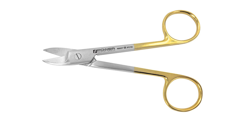 CROWN SCISSOR 10.5cm CVD SERRATED T/C