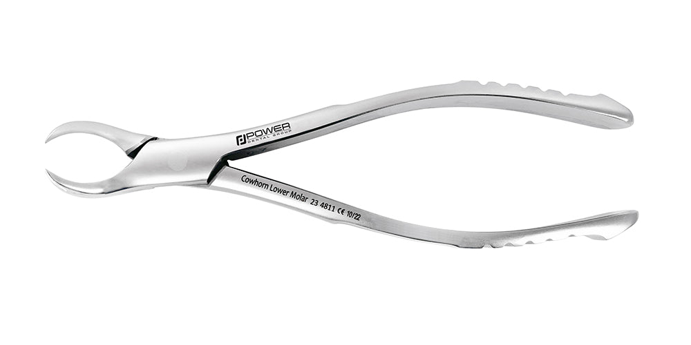 EXTRACTION FORCEPS A-TRAUMATIC AMERICAN 23 LOWER 1st and 2nd MOLAR. COW HORN