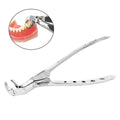 Power Extraction Forceps Kit #22 Molar, 45° Cross-Arch, Set of 2 - angled view of right forceps with clinical inset
