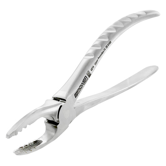 Power Atraumatic Extraction Forceps #150 F1P for upper premolars with standard handle