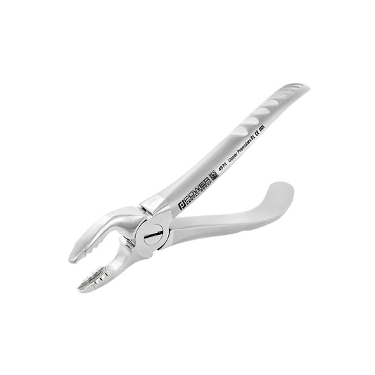 Power Atraumatic Extraction Forceps – #150 F1P, Upper Premolars – Extended Handle