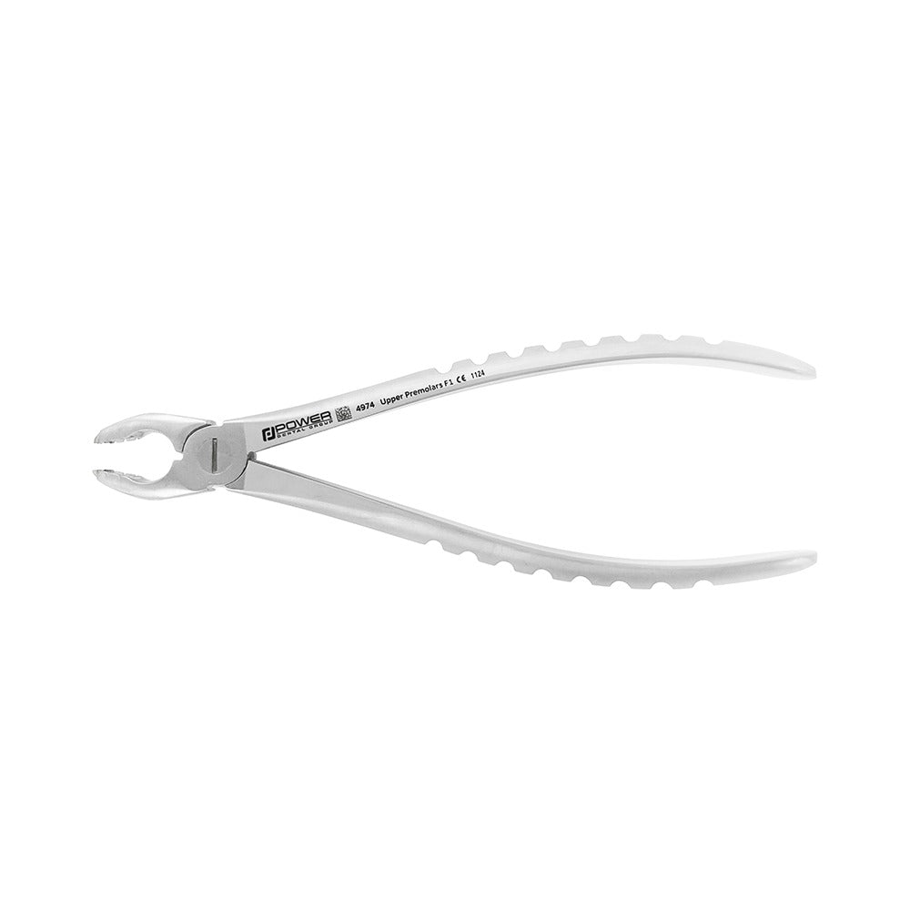 Ergonomic handle and profile of Atraumatic Extraction Forceps F1