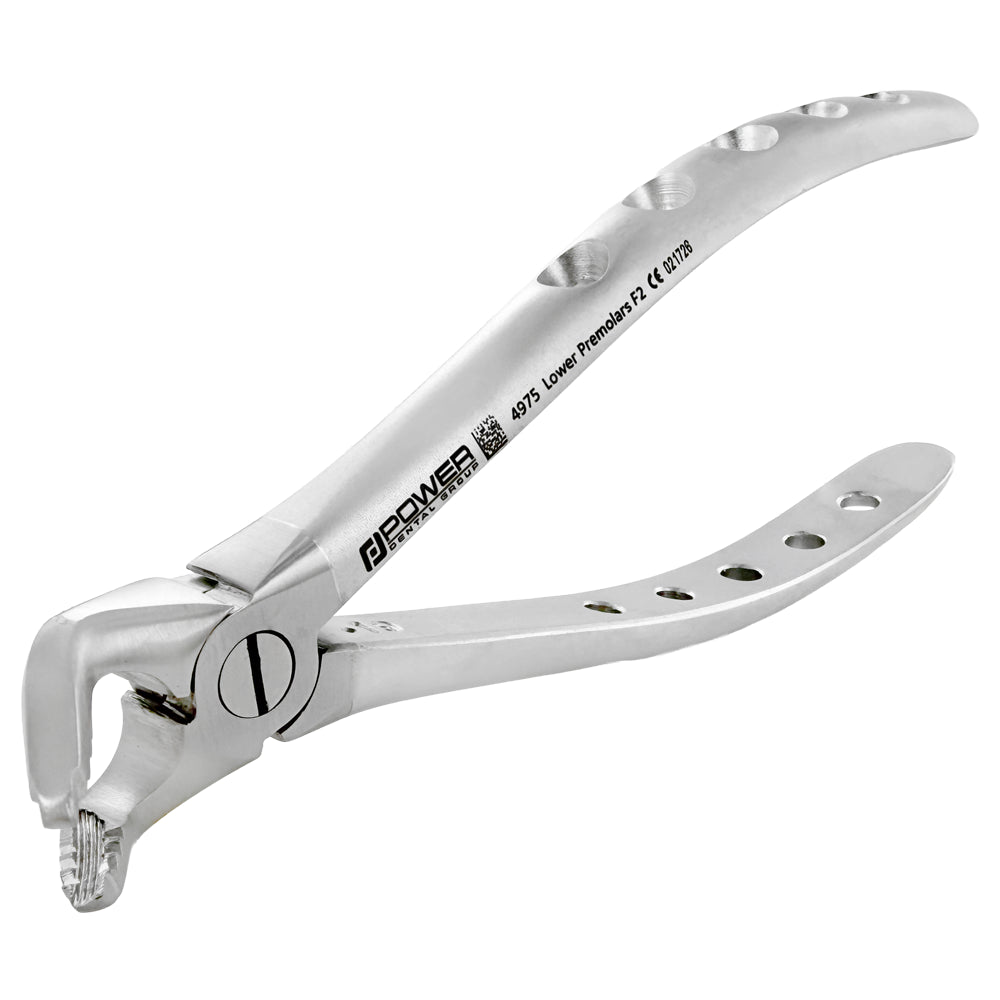 Power Atraumatic Extraction Forceps #151 F2P for lower premolars with standard handle