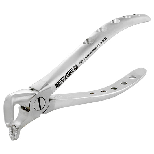 Power Atraumatic Extraction Forceps #151 F2P for lower premolars with standard handle