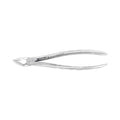 Reverse side view of Power Atraumatic Extraction Forceps #151 F2P for lower premolars with standard ergonomic handle